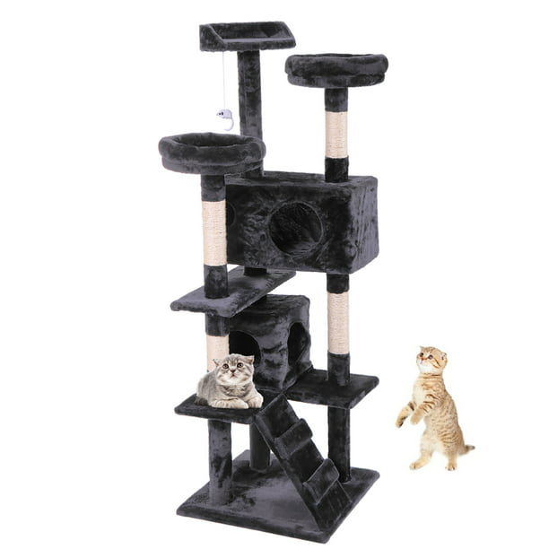 60" Cat Tree Tower Condo House For Large Cats Scratching Post Furniture Climbing